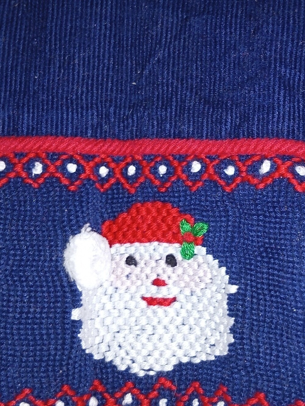 3#Red Knit Cardigan with Cat Appliqué Sweater, Shrimp-grits santa Tops Kids - Picture 2 of 9